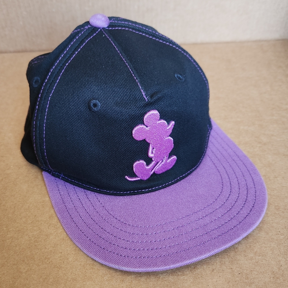 Tokyo Disneyland Mickey Mouse Baseball Cap Hat Purple Black Japan Disney Resort